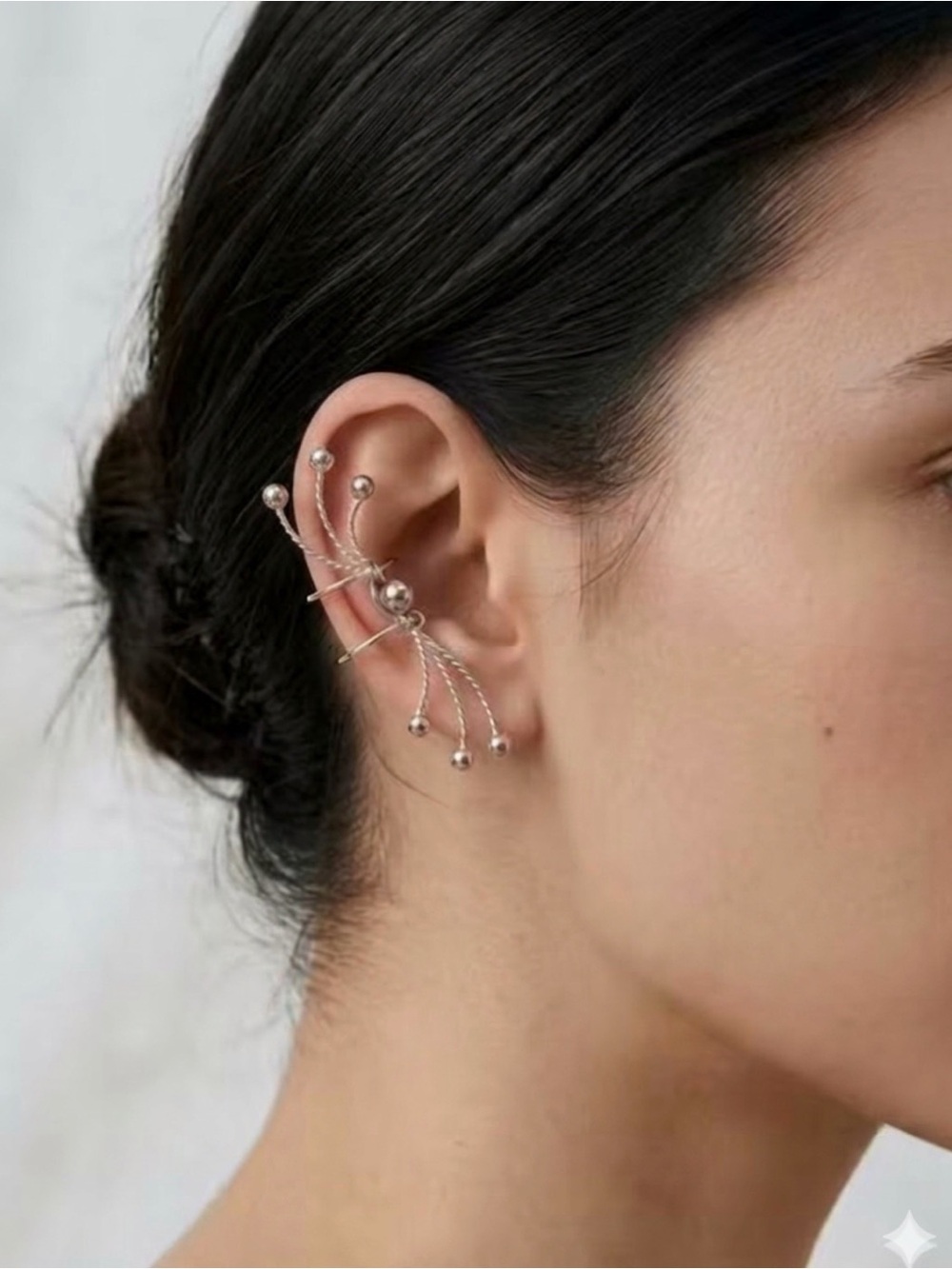 14k gold filled silver wire ear cuffs, NWT